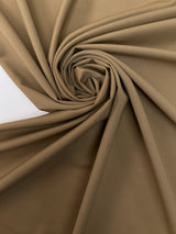 Wool Blend Stretch Fabric Brown Beige
