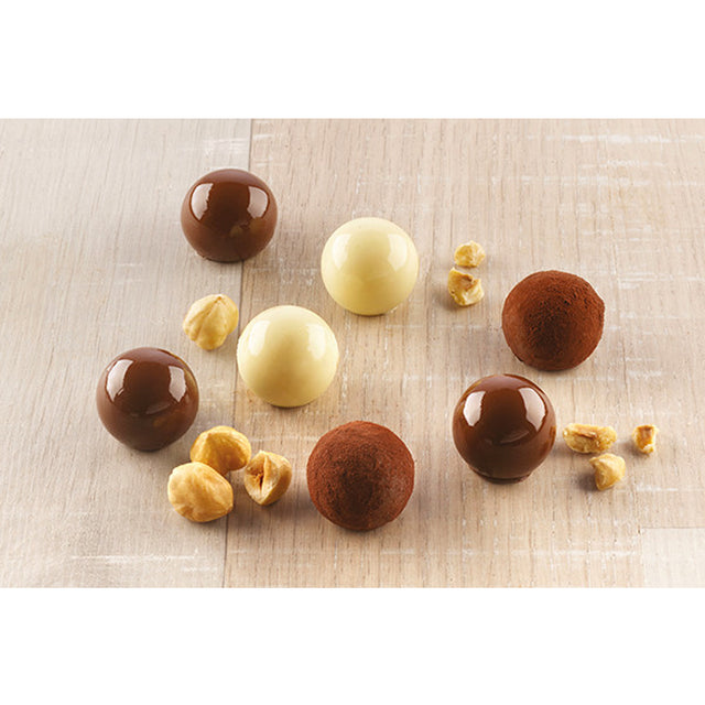 Silikomart Silicone Chocolate Mold, Tartufino, 15 Cavities