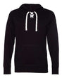 J. America Unisex Jersey Sport Lace Hooded Pullover