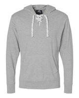 J. America Unisex Jersey Sport Lace Hooded Pullover