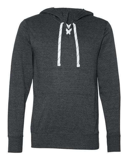 J. America Unisex Jersey Sport Lace Hooded Pullover