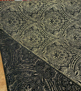 Medellin Damask Upholstery Fabric - Black Gold Damask, 58" Width, 14" Horizontal Repeat, 13" Vertical Repeat (1 Yard)