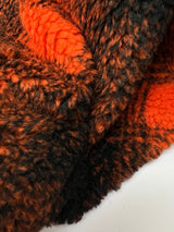 Faux Fur Orange-Black Laminated