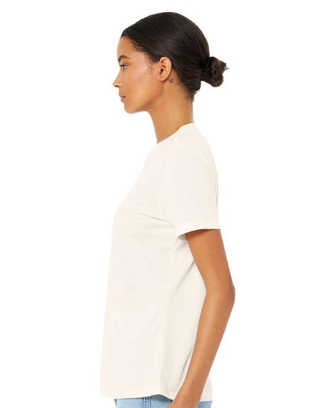 BELLA + CANVAS Women’s Relaxed Fit Triblend Short Sleeve Crewneck Tee in Charity Pink Tri