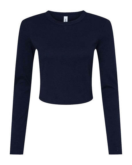 BELLA + CANVAS® Women's Micro Rib Boat Long Sleeve Baby Tee