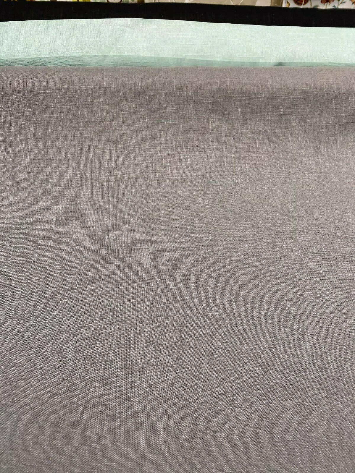 Shore Linen Look Fabric - Graphite Gray, 55" Width (1 Yard)