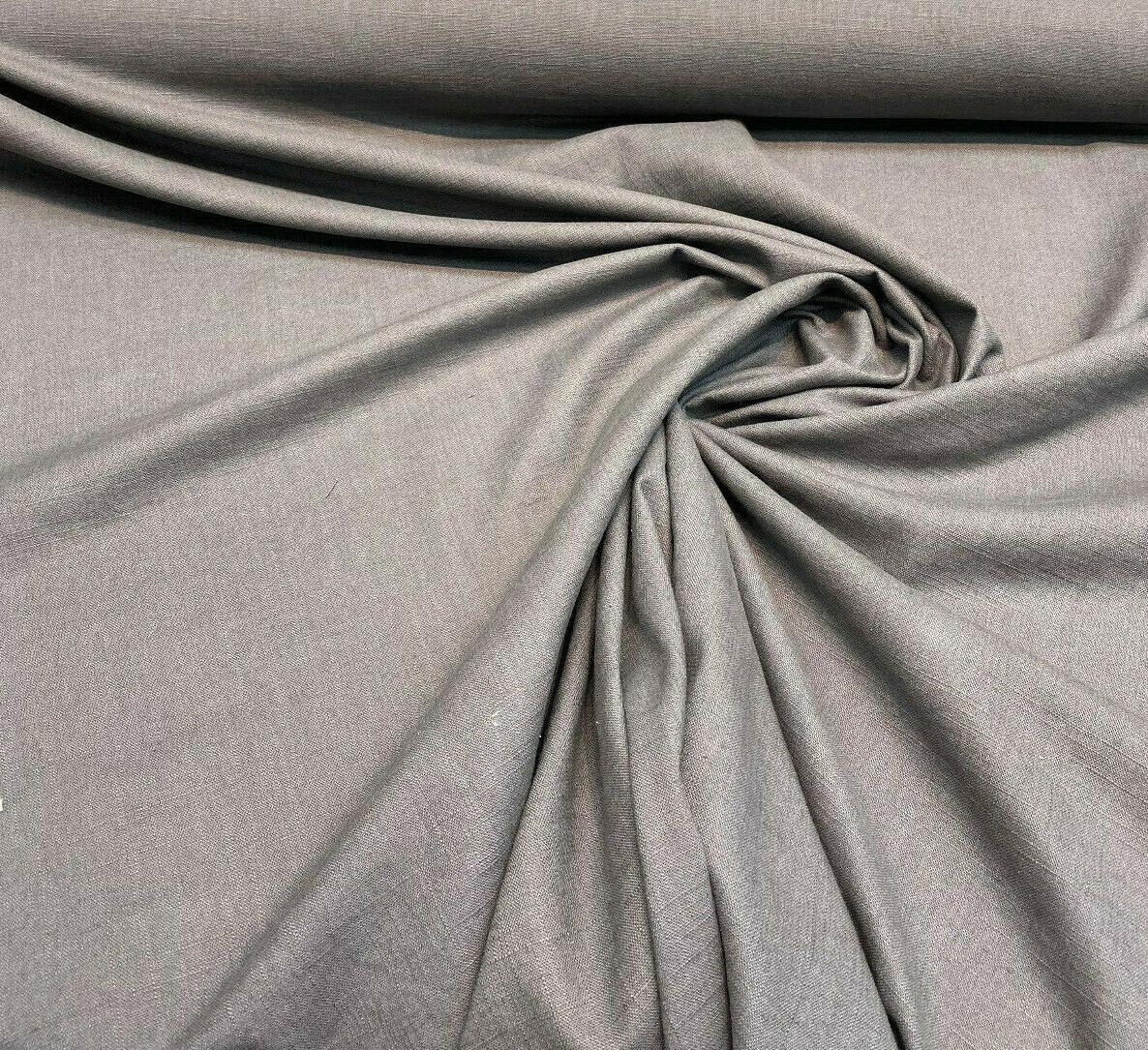 Shore Linen Look Fabric - Graphite Gray, 55" Width (1 Yard)