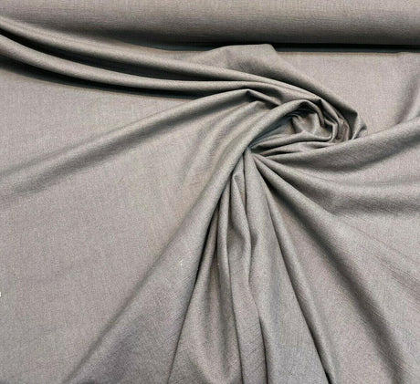 Shore Linen Look Fabric - Graphite Gray, 55" Width (1 Yard)