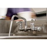 Krowne Metal 14-808L Royal Series 8" Center Wall Mount Faucet with 8" Spout