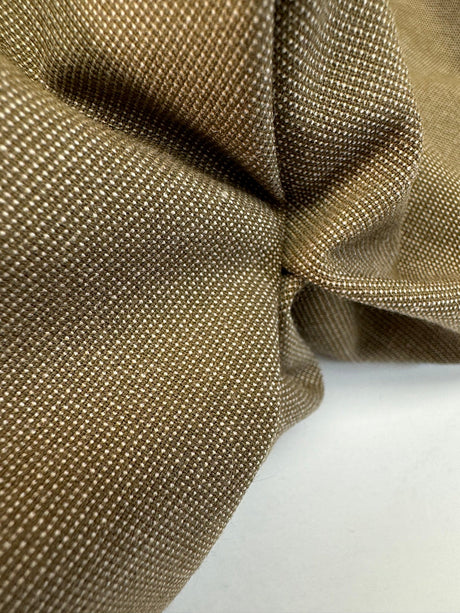 Polyester Blend Plain Melange Brown Green Stretch Fabric