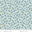 Cotton Mushrooms Fabric Pale Blue 44/45"