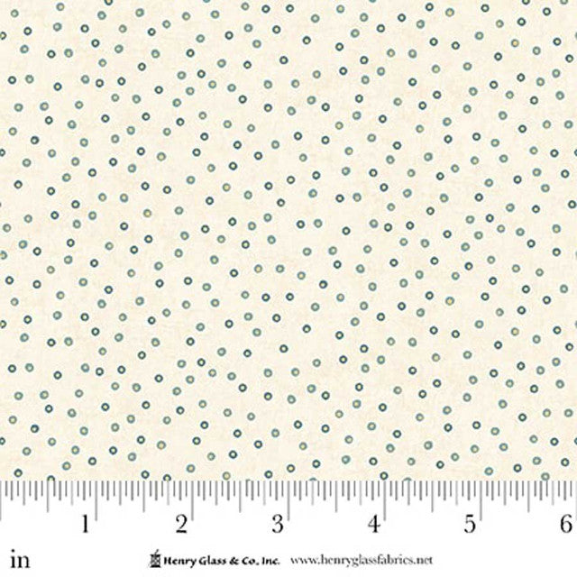 Cotton Print Cream Dots Fabric 44/45"