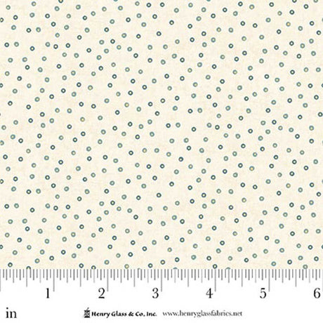Cotton Print Cream Dots Fabric 44/45"
