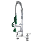 Krowne Metal 18-606L Royal Series 8" Center Deck Mount Space Saver Pre-Rinse with Add-On Faucet and 6" Spout