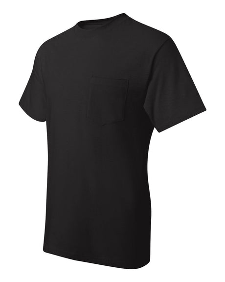 Hanes short sleeve cotton crewneck pocket T-shirt for everyday wear