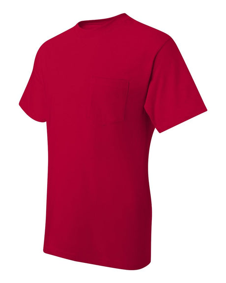 Hanes short sleeve cotton crewneck pocket T-shirt for everyday wear