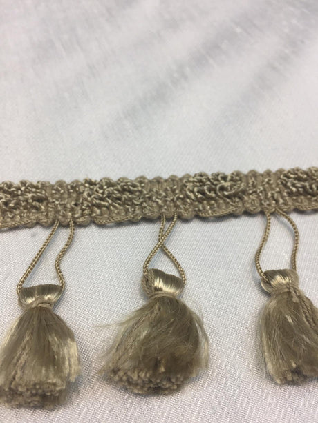 Antique Trim With Small Tassels Trim Fabric - 3 Inch Trim, Decorative Tassels (36 Yard Roll)