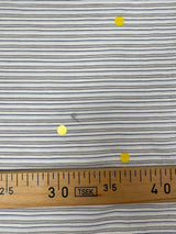 Viscose Blend Striped Blue White Shirting