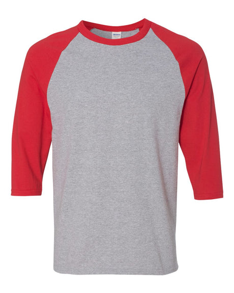 Gildan® Heavy Cotton Raglan Crewneck Three-Quarter Sleeve T-Shirt