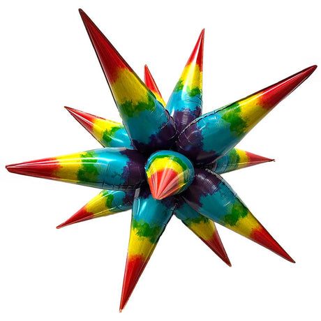 Foil Balloon 40 Inch Tie Dye Starburst