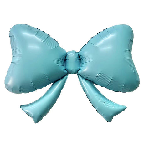 Foil Balloon Blue Bow 40 Inch