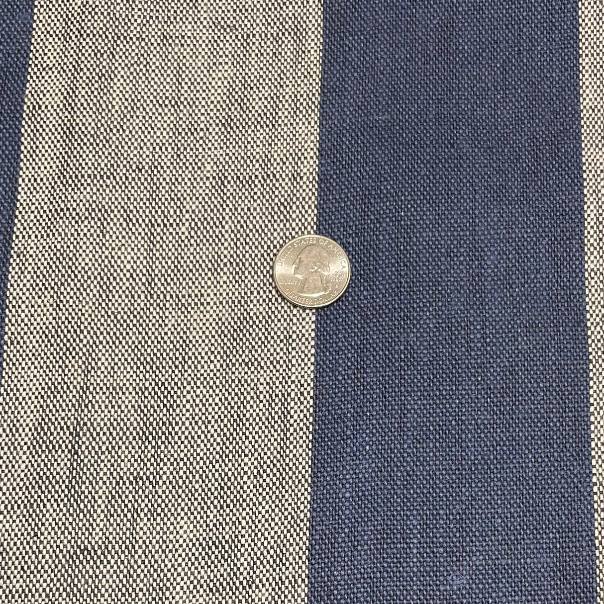 Pure Linen Yarn-Dyed Stripe Indigo