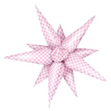 Pink Gingham Starburst Foil Balloon