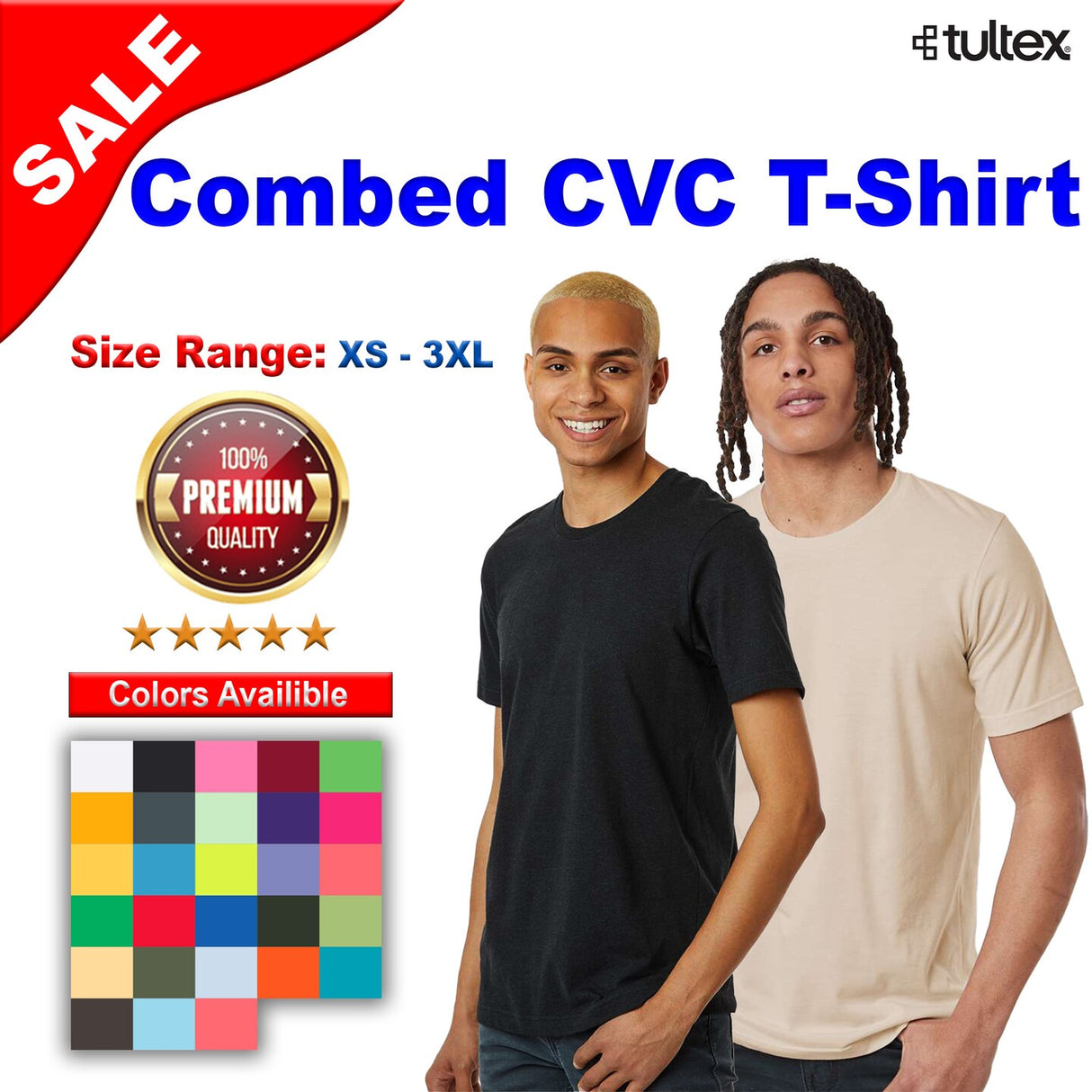 Tultex® Combed CVC Crewneck Short Sleeve T-Shirt
