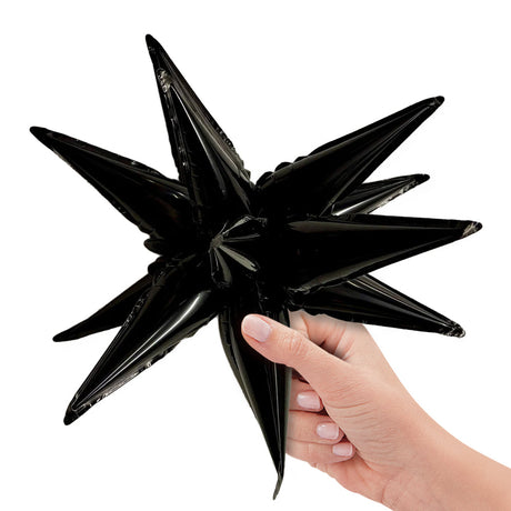 Foil Balloon Black Mini Starburst