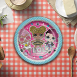 8 Count L.O.L. Surprise Party Paper Dinner Plates 8.75" Disposable Plates for Kids’ Birthday Parties