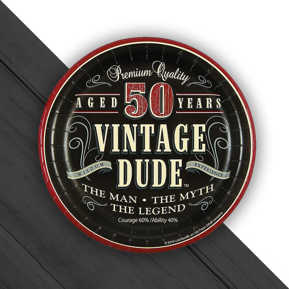 8 Ct. 50th Birthday Party Vintage Dude Paper Dessert Plates 7" Disposable Plates