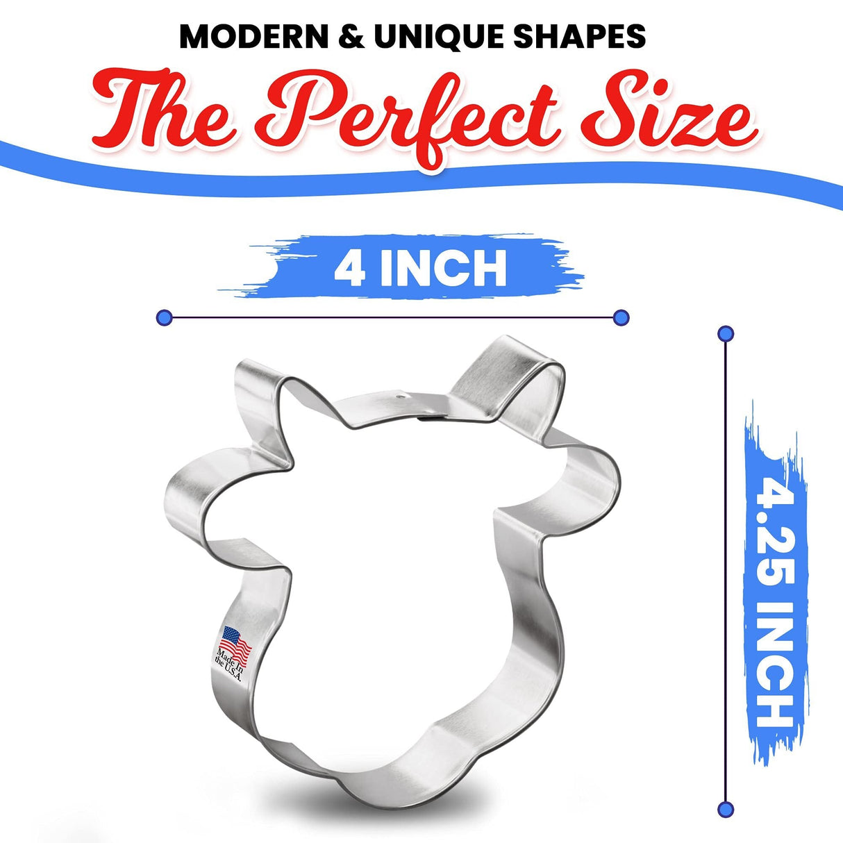 Cow Face Cookie Cutter 4.25 in B1608