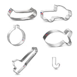 Live to Fish Cookie Cutter 6 Pc Set - Foose Cookie Cutters - US Tin Plated Steel HS0424