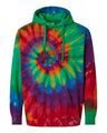 Multi-Color Spiral Tie-Dyed Hooded Sweatshirt