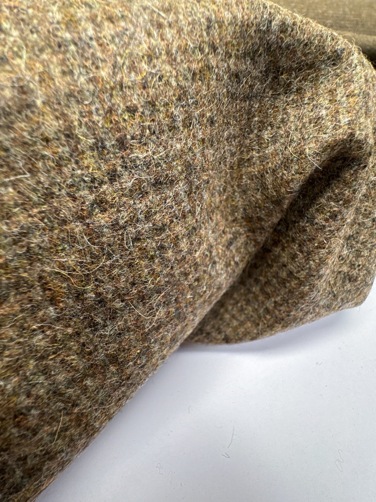 Wool Tweed Brown Green Shades