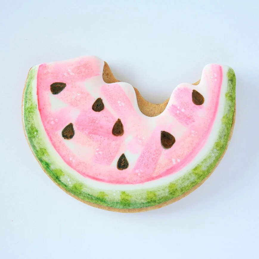 Ann Clark Watermelon Slice with bite taken out Cookie Cutter, 3.75"