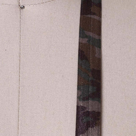 3 Yards 5/8" Army Green Camouflage Fold Over Elastic Stretch Trim for Face Masks