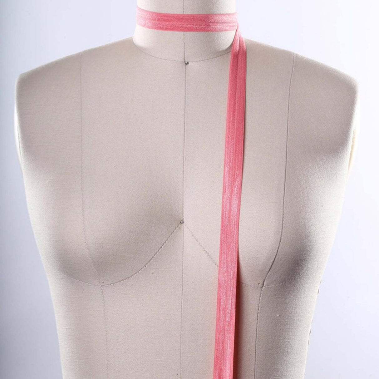 3 Yard 5/8" Coral Pink Fold Over Elastic Stretch Bias Trim Suitable for face masks