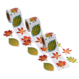 Fall Leaf Prism Sticker Roll 100 Pieces