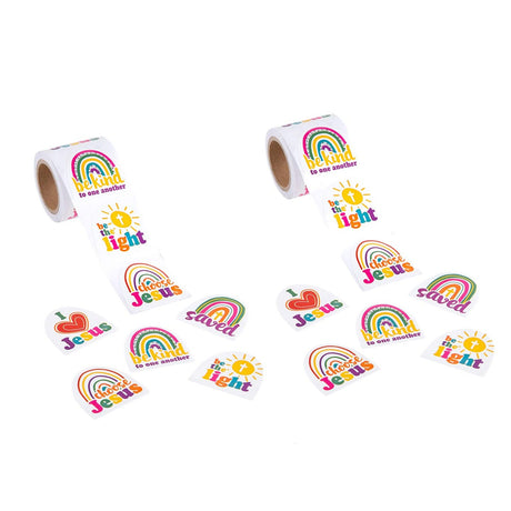 Be Kind Rainbow Sticker Roll 100 Pieces