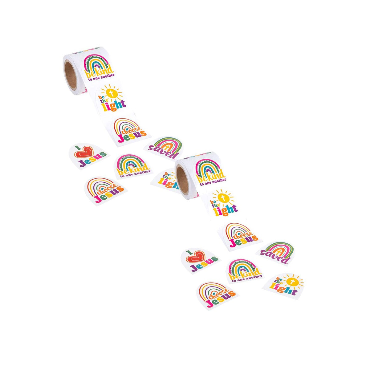 Be Kind Rainbow Sticker Roll 100 Pieces