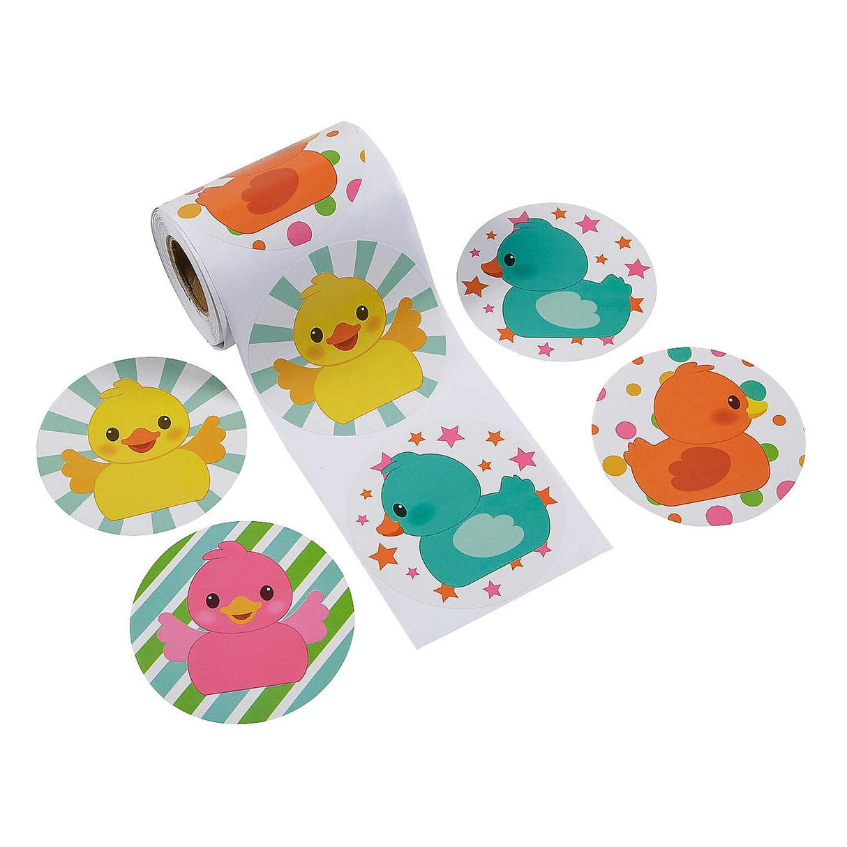 Lucky Duck Sticker Roll 100 Pieces