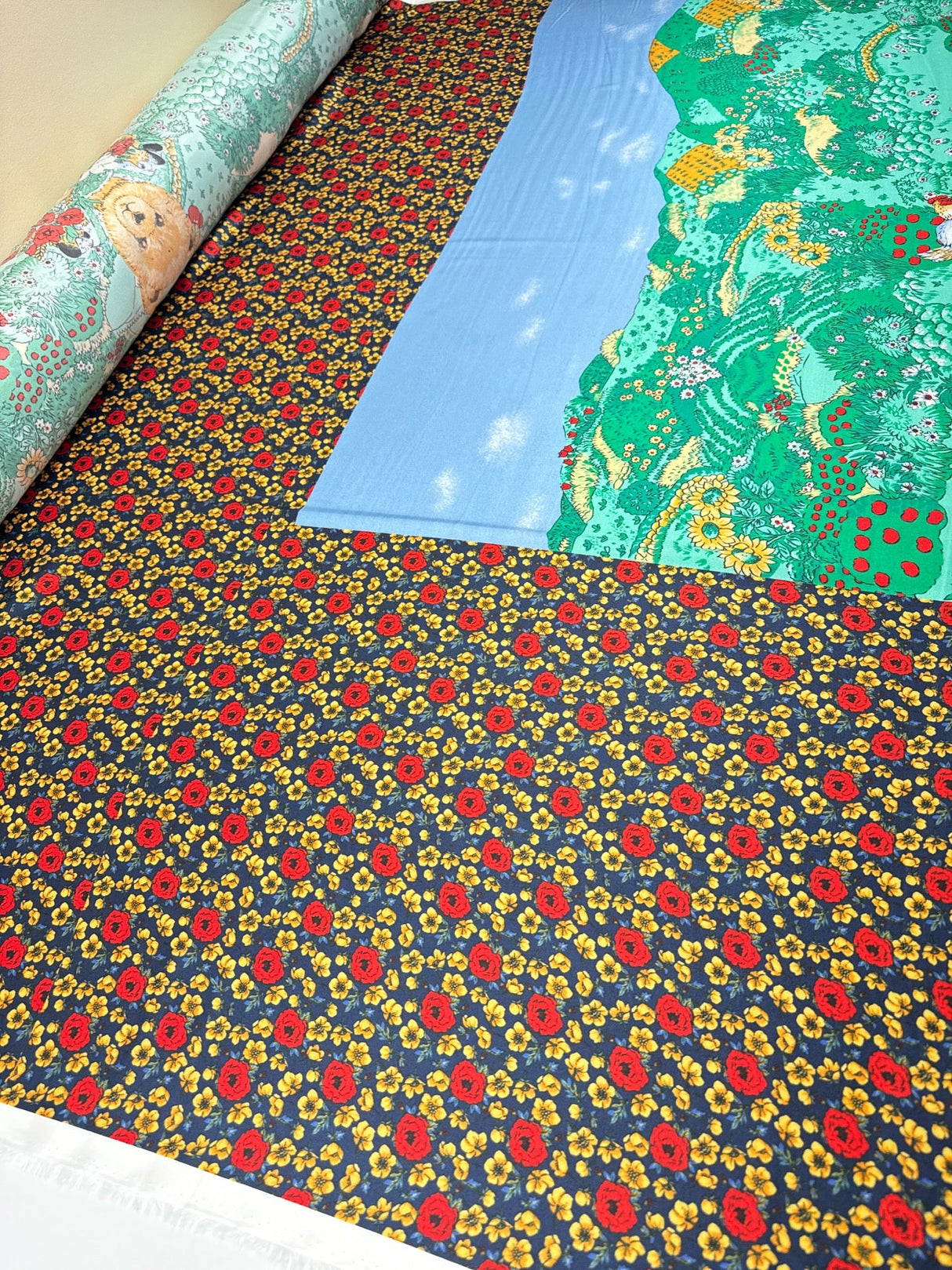 Polyester Sateen Multicolour Panel Print