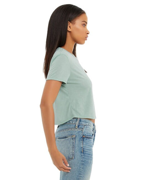 Bella + CanvasÂ Ladies Flowy Cropped T Shirt - 2XL