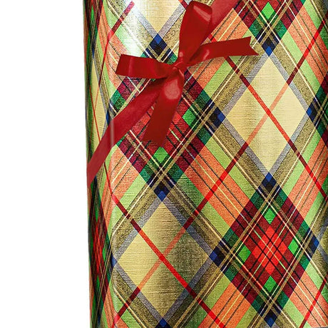 Plaid Christmas Wrapping Paper Traditional Gold Plaid 30 ''x417 '