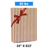 24"x 833' Striped Wrapping Papers for Christmas Elegance and Efficiency