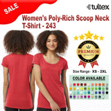 Tultex® Women's Poly Rich Scoop Neck Short Sleeve T-Shirt