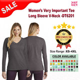 District® Women’s Long Sleeve V-Neck Tee