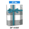 Plaid Christmas Wrapping Paper Silver Metal Lumberjack 24 ''x833 '