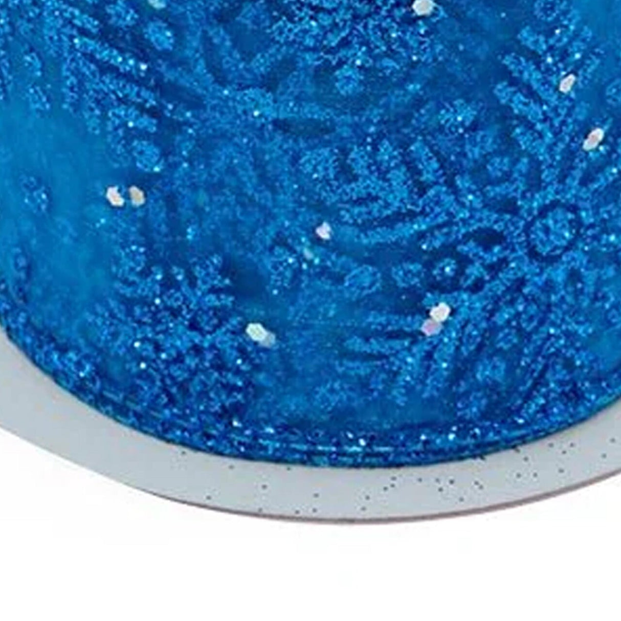 Blue Sparkle Snowflake Ribbon 10 Yards x 2.5 Inches 1 Roll